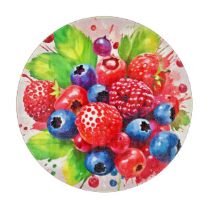Summer Berry Splash Design Schneidebrett