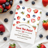 Summer Berry Sweet Baby Dusche Wasserfarbe Save The Date
