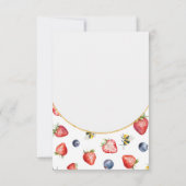 Summer Berry Sweet Baby Dusche Wasserfarbe Save The Date (Rückseite)