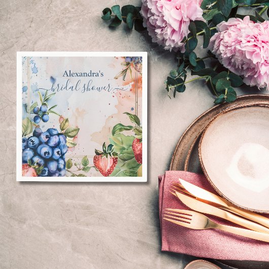 Summer Berry Sweet Strawberry Brautparty Serviette