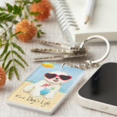 Summer Bichon Frise Schlüsselanhänger (Vorderseite rechts)