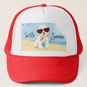 Summer Bichon Frise Truckerkappe