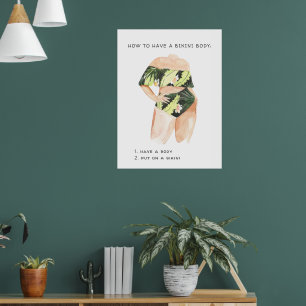 Summer Bikini Body Aquarellbilder Poster