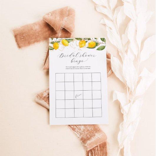Summer Bingo Lemon Citrus Brautparty Game