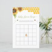 Summer Bingo Sonnenblume und Honey Baby Dusche Spi (Stehend Vorderseite)
