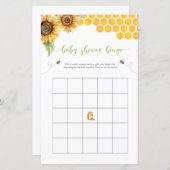 Summer Bingo Sonnenblume und Honey Baby Dusche Spi (Vorne/Hinten)