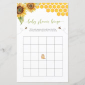 Summer Bingo Sonnenblume und Honey Baby Dusche Spi (Vorderseite)