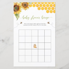 Summer Bingo Sonnenblume und Honey Baby Dusche Spi