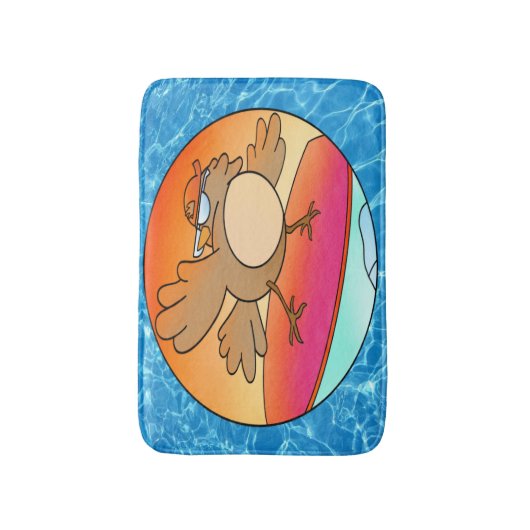 Summer Bird Surfer Badematte (Vorderseite Vertikal)
