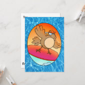 Summer Bird Surfer Card Karte (Vorderseite/Rückseite Beispiel)