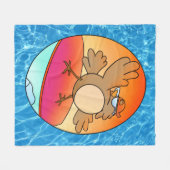 Summer Bird Surfer Fleece Blanket (Vorderseite (Horizontal))