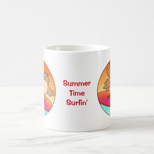 Summer Bird Surfer Kaffeetasse (Mittel)