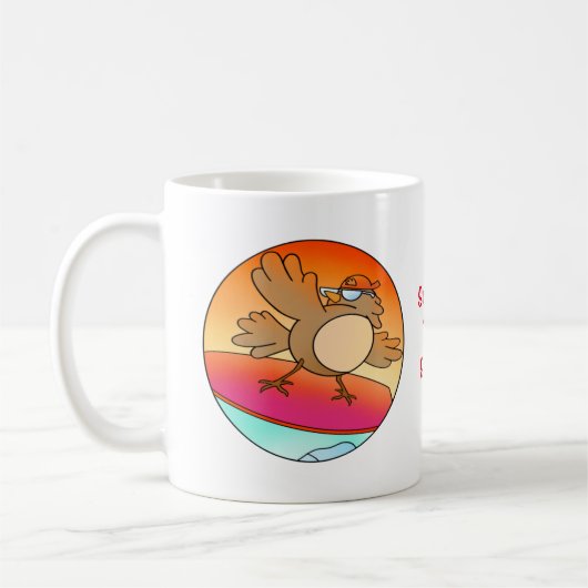 Summer Bird Surfer Kaffeetasse (Links)