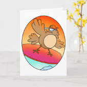 Summer Bird Surfer Karte (Gelbe Blume)