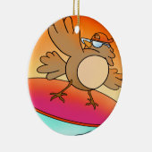 Summer Bird Surfer Keramik Ornament (Rechts)