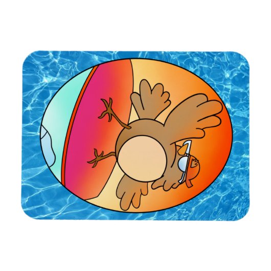 Summer Bird Surfer Magnet (Horizontal)