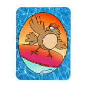 Summer Bird Surfer Magnet (Vertikal)
