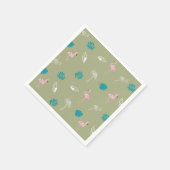 Summer Birthday & Flamingo Party Table Decor Serviette (Ecke)