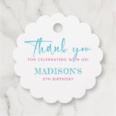 Summer Birthday Party Danke Geschenkanhänger (Rückseite)