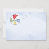 Summer Birthday Pool Party Beach Balls Einladung (Rückseite)