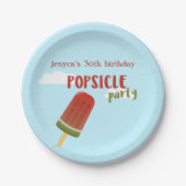Summer Birthday Popsiday Party Paper Teller (Vorderseite)