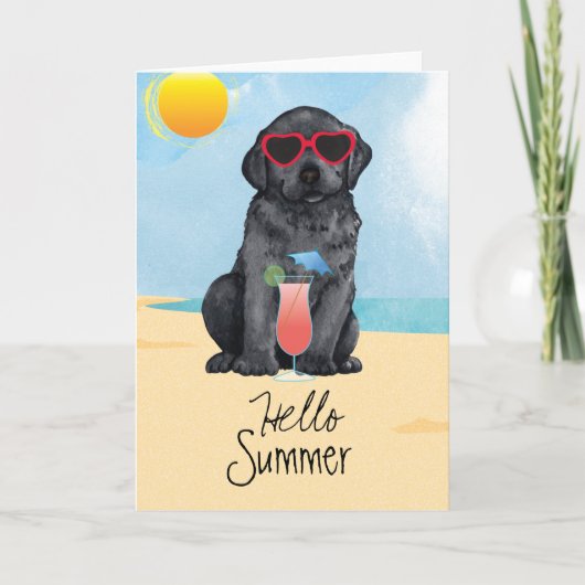 Summer Black Lab Karte (Vorderseite)