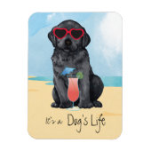 Summer Black Lab Magnet (Vertikal)