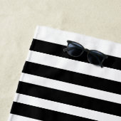 Summer Black Stripes Erdbeeren Abstrakt Strandtuch (Beispiel)