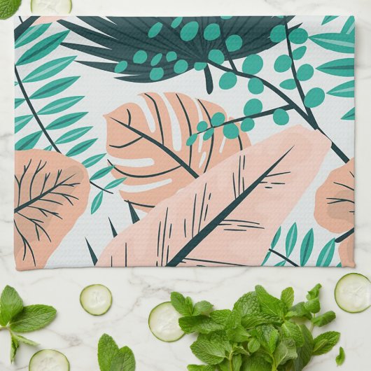 Summer-Blätter Geschirrtuch (Gefaltet)