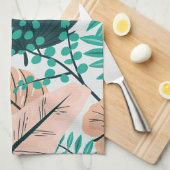 Summer-Blätter Geschirrtuch (Viertel Falte)