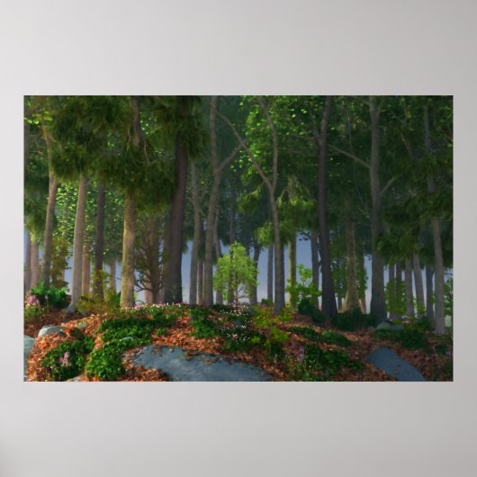 Summer Blätter Print Poster (Vorne)
