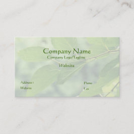 'Summer Blätter with Raindrops' Business Card Visitenkarte