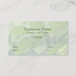 'Summer Blätter with Raindrops' Business Card Visitenkarte