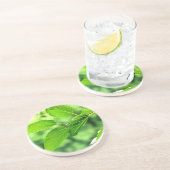 'Summer Blätter with Raindrops' Untersetzer (Seite)