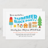 Summer Block Party Einladung (Vorne/Hinten)