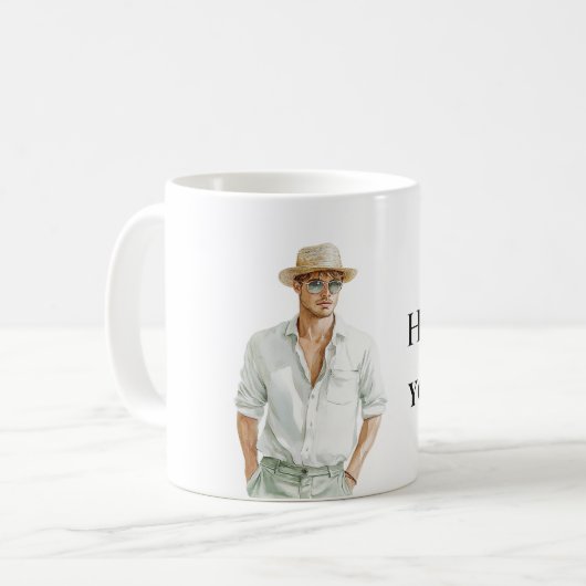 Summer Blond Man Hey, du zitierst Kaffeetasse (Vorderseite Links)