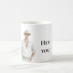 Summer Blond Man Hey, du zitierst Kaffeetasse