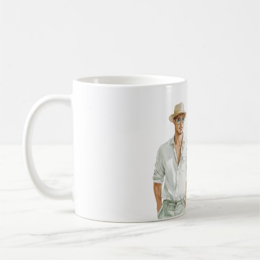 Summer Blond Man Hey, du zitierst Kaffeetasse (Links)