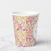 Summer Bloom Floral Butterfly Baby Dusche Custom Pappbecher (Rechts)