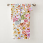 Summer Bloom Floral Butterfly Badhandtuch Set (Insitu)