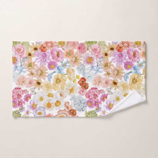 Summer Bloom Floral Butterfly Badhandtuch Set (Handtuch)