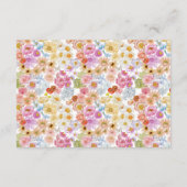 Summer Bloom Floral Butterfly Showcard Begleitkarte (Rückseite)