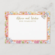 Summer Bloom Floral Butterfly Showcard