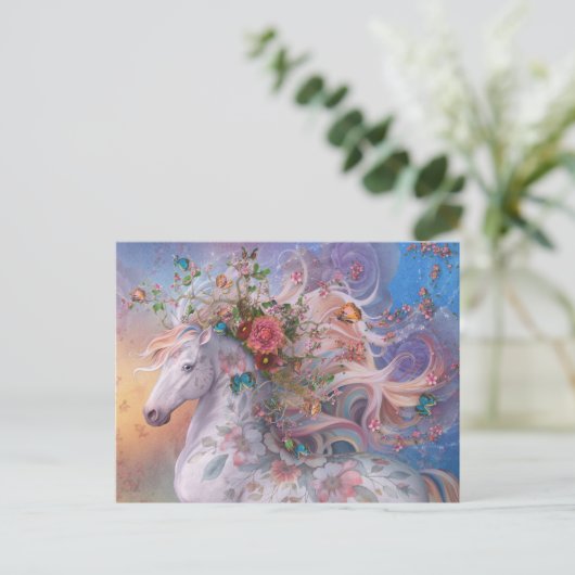 Summer Bloom Postcard Postkarte (Stehend Vorderseite)