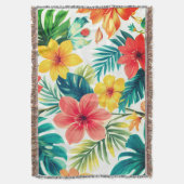 Summer Bloom Throw Blanket Decke (Vorderseite Vertikal)