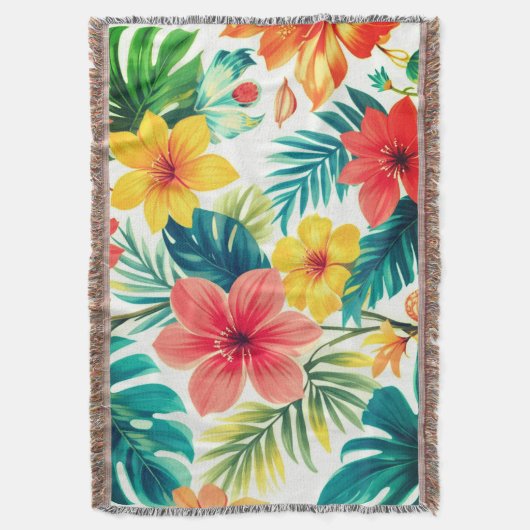 Summer Bloom Throw Blanket Decke (Vorderseite Vertikal)