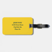 Summer Bloom Tropical Toucan Blätter Wasserfarbe Gepäckanhänger (Rückseite horizontal)