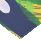 Summer Bloom Tropical Toucan Blätter Wasserfarbe Tischdecke (Schrägansicht)