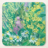 Summer Bloom Wildblumen Blume Blumenmuseum Rechteckiger Pappuntersetzer (Vorderseite)