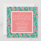 Summer Blooms Bridesmaids Mittagessen Einladung (Vorderseite)